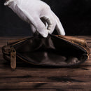 Cowhide Leather men Casual Fashion Travel Fanny Waist Belt Bag Chest Sling Bag Design Bum 7&quot; Phone Case Pouch Male 8136-G