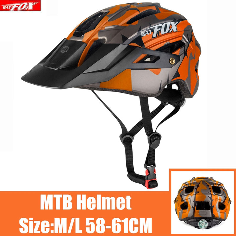 2022 nuevo casco de bicicleta Batfox para adultos, hombres, mujeres, MTB, bicicleta de montaña, ciclismo de carretera, seguridad, deportes al aire libre, casco de seguridad