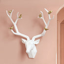 Harz 3D Big Deer Head Wanddekoration für Home Satue Dekoration Zubehör Abstrakte Skulptur Moderne Tierkopf Wanddekoration