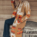 2020 Coat Women Jackets Winter Warm Long Sleeve Color Block Retro Floral Print Coat Outerwear Women&