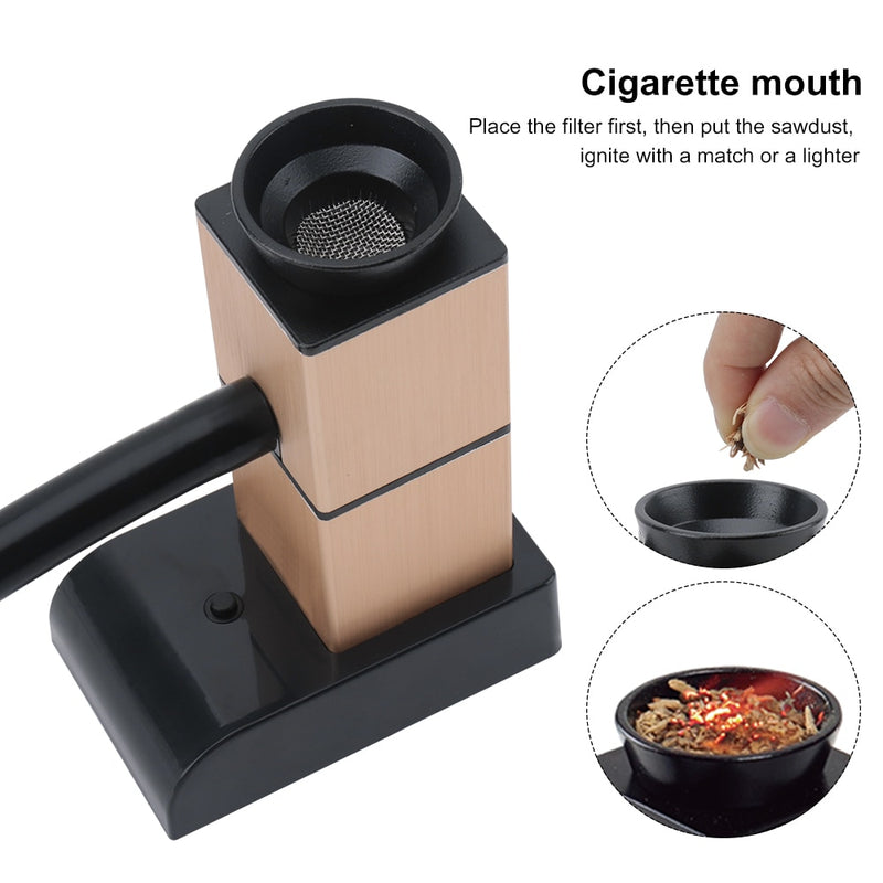 BORUiT Smoke Infuser Food Cold Smoke Generator Portable Molecular Cuisine Smoking Gun Meat Burn Smokehouse Cooking for BBQ Grill