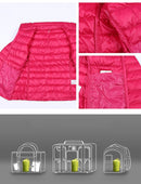 Winter Women Ultralight Thin Down Jacket White Duck Down Jackets Full Sleeve Warm Coat Parka Female Portable Outwear