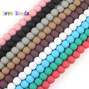 4/6/8mm Natural Matte Multicolor Hematite Stone Rubber Loose Round Beads for Accessories Jewellery Making Diy Bracelet 15"