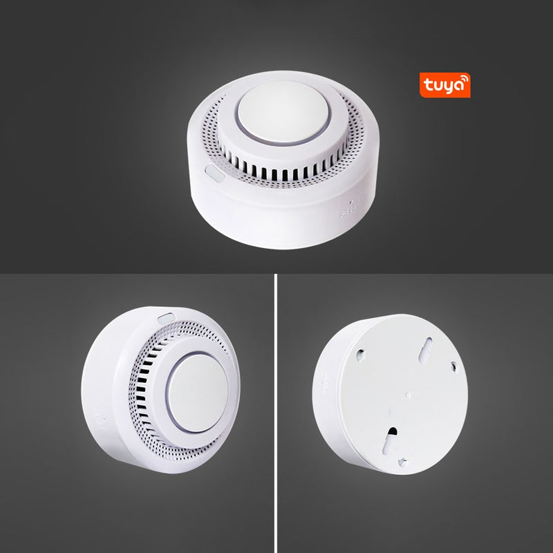 AVATTO Smart WiFi Detector de humo, alarma de incendio Detector de temperatura Sensor Sistema de seguridad para el hogar funciona con la aplicación Tuya Smart Life