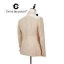 Cenne Des Graoom Neue Herrenanzug Maßgeschneiderte Kostüm 2 Teile Blazer Hose Schalkragen Satin Hochzeit Party Bräutigam Smoking Auf der Bühne