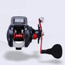 6.3:1 13+1BB Fishing Reel Left / Right Hand Low Profile Line Counter Fishing Tackle Gear with Digital Display Carretilha Pesca