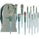 RANCAI 13pcs Cosmetics Makeup Brushes Set Large Loose Powder Foundation Highlight Contour EyeShadow Oblique Eyebrow Soft Hair