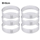 Tart Ring Stainless Steel Tartlet Mold Circle Cutter Pie Ring Heat-Resistant Perforated Cake Mousse Molds Tart Pastry