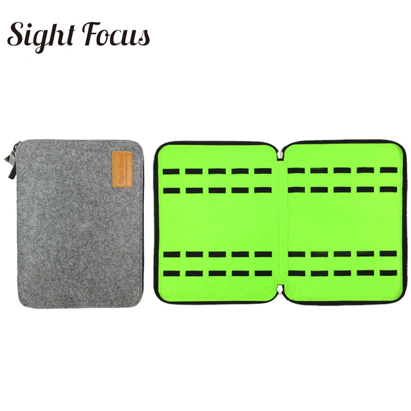 Sight Focus Uhren-Organizer-Box aus Filz mit 40 Fächern, Grau, Uhren-Aufbewahrungstasche, doppellagige Uhrenarmband-Organizer-Halterungstasche