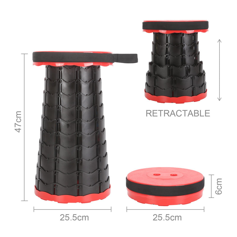 Taburete plegable retráctil con rodamiento de 300kg, taburete Flexible para exteriores, taburete de estiramiento para campamento, pesca, silla plegable para exteriores, Material PP portátil