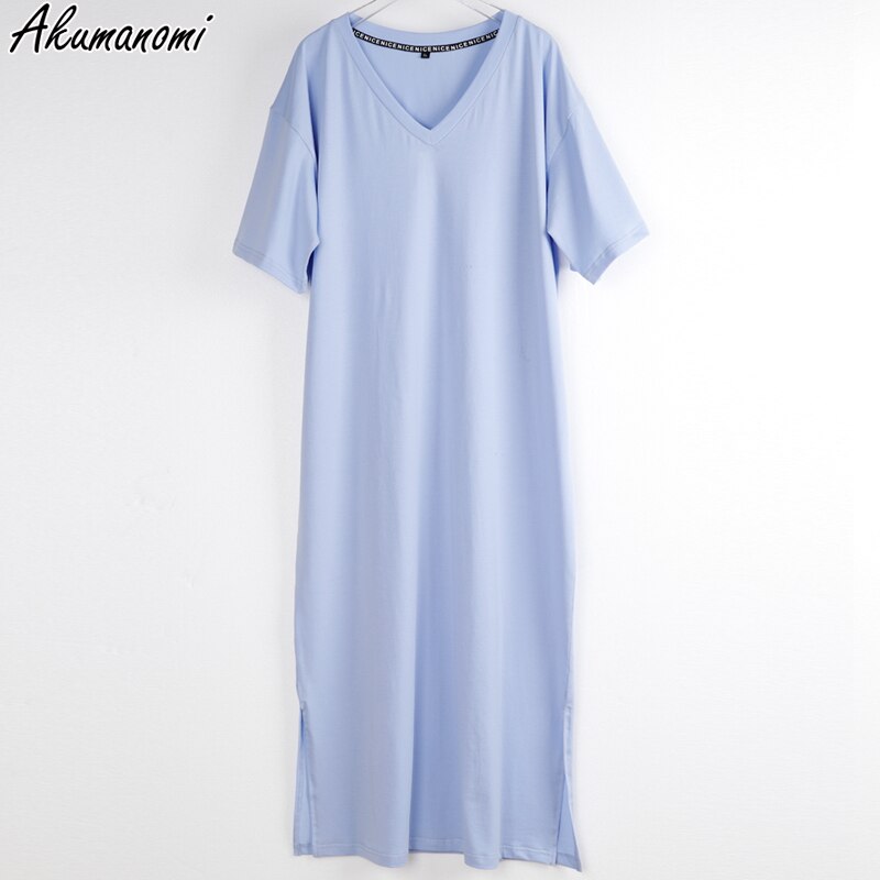 Übergroßer V-Ausschnitt Plus Size Damen Maxikleid 4xl 5xl 6xl 7xl 8xl 9xl 10xl Sommer Beiläufige Lose Lange Koreanische Harajuku Boho Kleider