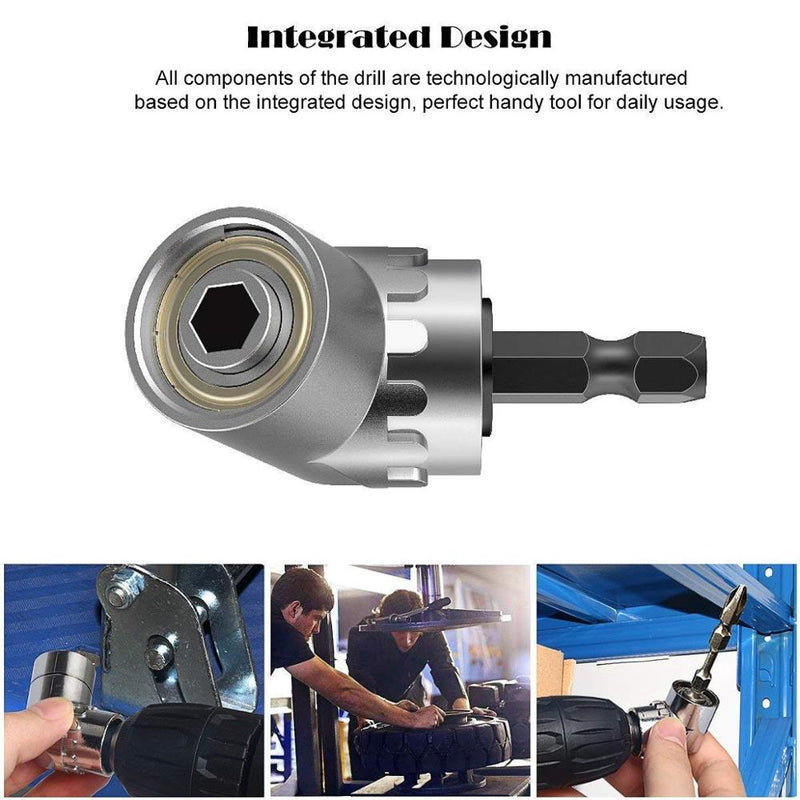 Universal Socket Ratchet Wrench Power Drill Adapter &amp; 105 Degree Right Angle Driver Extension Power Screwdriver Drill Bit