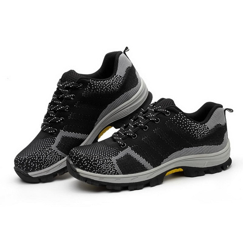 Anti-smashing Puncture-Proof Safety Shoes Men Women Steel Toe Air Work Sneakers Indestructible Ryder Shoes Fashion Men&