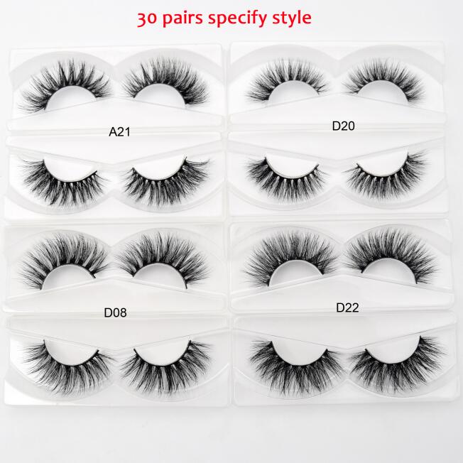 30 par/paquete Visofree Lashes 3D Mink Eyelashes Full Strip Lashes Hecho a mano Premium Mink Hair Multiuso Pestañas postizas Maquillaje