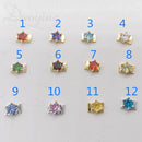 Duoying DIY Slider Charms Brazaletes Nombre personalizado Pulseras Brazalete Zirconia Letras Nacimiento Zodiaco Brazaletes personalizados Nombre Brazaletes