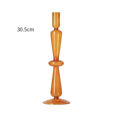 Handmade European Vintage Glass Candlestick Romantic Dinner Decoration For Home Wedding Candle Holder Rod Wax Candelabrum Gift