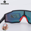 ROCKBROS Polarized Photochromic Cycling Glasses Bike Glasses Outdoor Sports MTB Bicycle Sunglasses Goggles Eyewear Myopia Frame