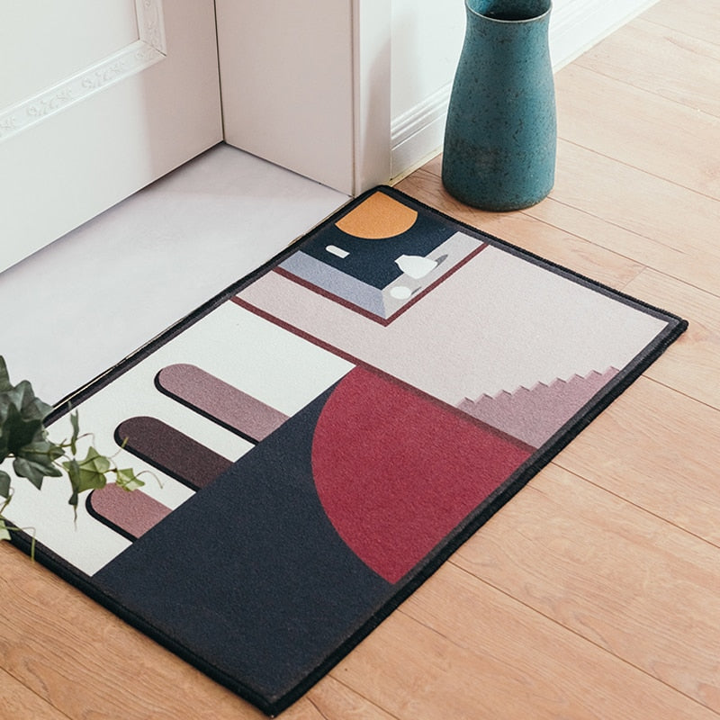 Geometric Rug Door Mats Nordic Egyptian Fluffy Kitchen Floor Area Mat Anti Slip Rugs Home Decor 50*80cm