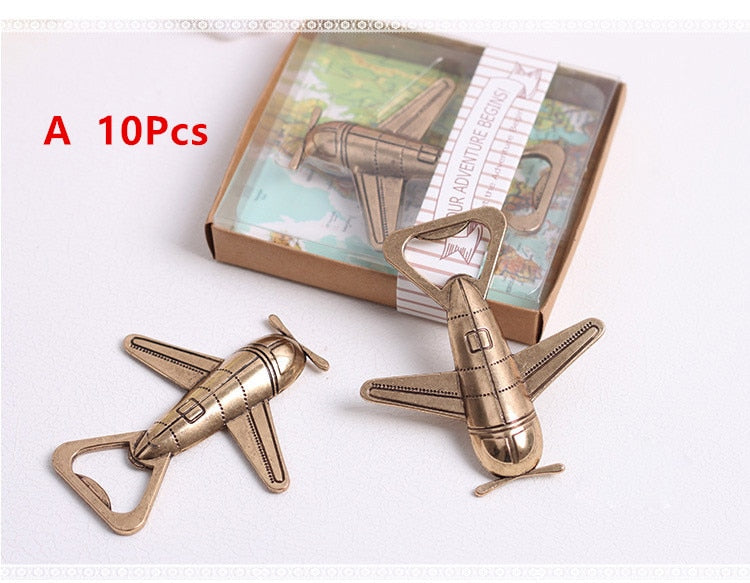 Wedding Gifts for Guests  Antique Air Plane Airplane Shape Wine Beer Bottle Opener Metal Openers For Wedding Party Gift Favors