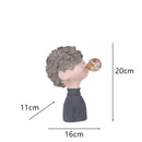 Nette kreative Blumenstrauß-Mädchen-Verzierungs-Skulptur-Statuengeschenke Wohnzimmer Fernsehschrank Blumenarrangement Moderne Hauptdekoration