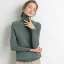 Women Turtleneck Merino Wool Cashmere Sweater Long Sleeves Autumn Winter Sweater Women&