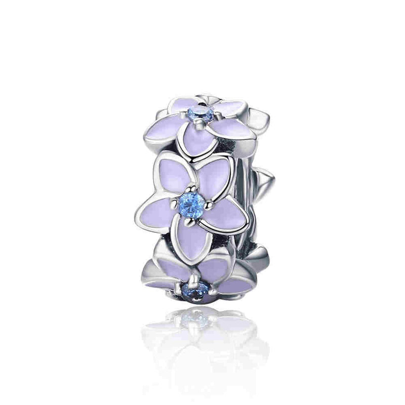 WOSTU 925 Sterling Silver Colorful Spring Charm Bird & Flower Pendant Fit Original Bracelet DIY Necklace Pendant Jewelry