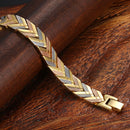 Rainso Health Care Magnetic Bracelet For Women Stainless Steel Bio Energy Bangle Bracelets Viking On Hand Fashion Girl Jewelry