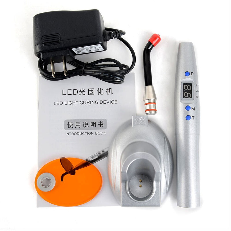 AZDENT Dental colorido LED luz de curado máquina de lámpara de curado inalámbrica 5W≥1200mw/c㎡ longitud de onda 440-480nm instrumento Dental