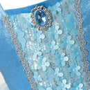 VOGUEON Mädchen Aschenputtel Prinzessin Halloween Party Kostüm Kurzarm Blau Fancy Ballkleid Kinder Fancy Geburtstag Kleidung Kittel