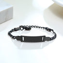 Vnox Anti-Allergie-Edelstahlarmbänder für Baby Babi, personalisierbar, Name, Geburts-ID, Bar, personalisierbar, Mädchen, Jungen, Kind, einzigartiges Geschenk