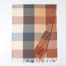 2022 bufanda hiyab a cuadros para mujer, Pashmina, chales para mujer, Foulard, diadema con borlas, bufandas de invierno tipo Cachemira, abrigos cálidos para mujer, Bandana