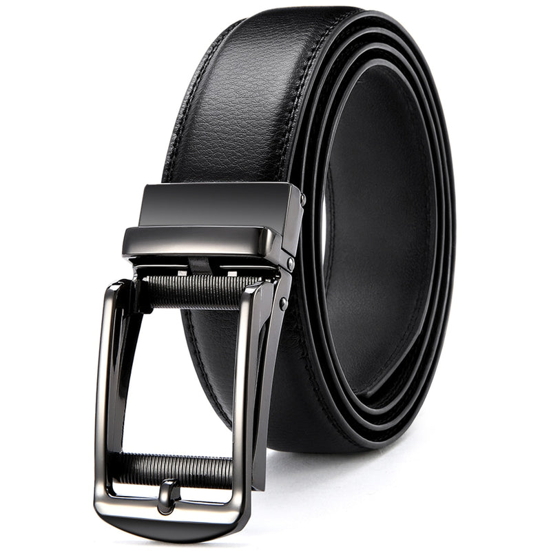 JACNAIP Ratchet Leather Mens belt Cowhide Jeans Multicolor Automatic adjustable Belts Metal Buckle Belts for Men ремень мужской