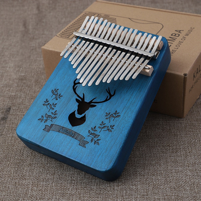 17 key kalimba thumb piano Mahogany Musical Instrument Beginner african kalimba With Accessory instructions tuning hammer