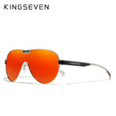Nuevas gafas de sol KINGSEVEN de gran tamaño para hombres y mujeres, gafas polarizadas con lentes de espejo, gafas de protección UV para hombres, gafas de acero inoxidable N7762