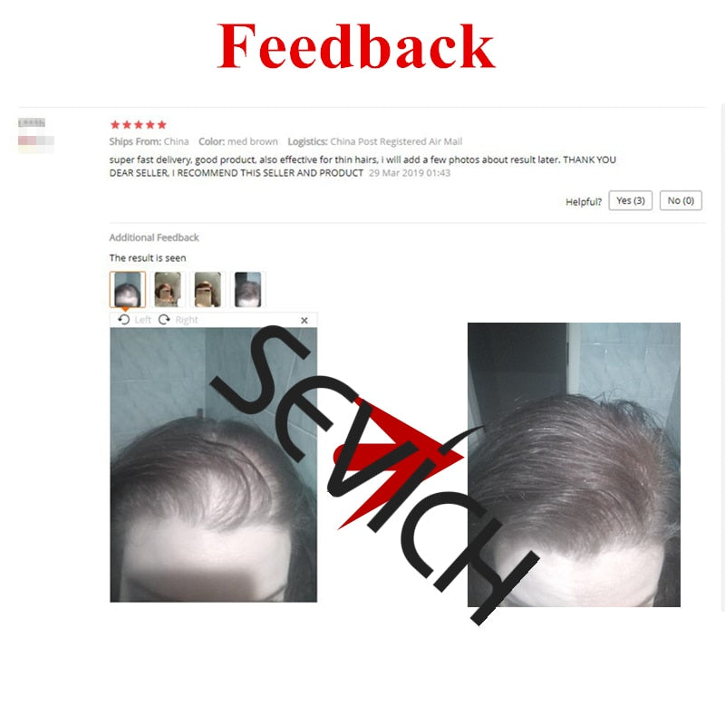 Sevich 500 g Haaraufbaufaser Refill Haarverdünnung Verdickung Haarwuchsfaser Keratinfaser für Haar Anti-Haarausfall-Produkte