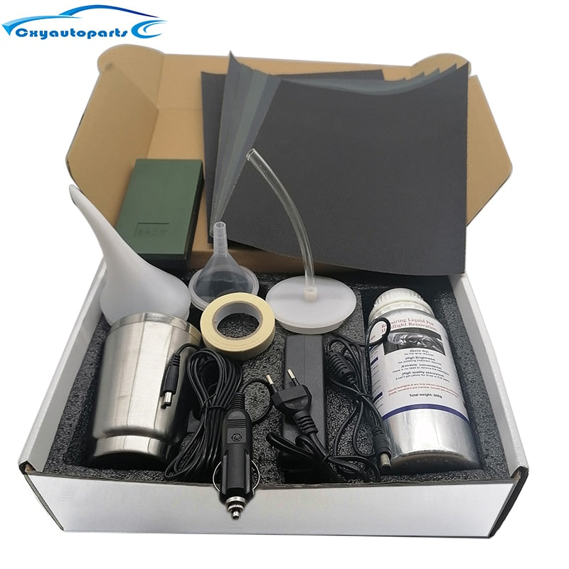 Autoscheinwerfer-Restaurierungs-Reparatursatz 800 ml Flüssigpolymer Autoscheinwerfer-Renovierungs-Polier-Restaurator-Set Autopflege-Werkzeug