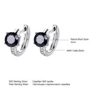 UMCHO Natural Black Spinel  Earrings For Women 100% Real 925 Sterling Silver Earrings Female Engagement Fine Jewelry