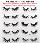30/40/100/Paar Visofreie Nerzwimpern mit Tablett ohne Box Handgemachte natürliche falsche Wimpern Full Strip Lashes Wiederverwendbare lange Wimpern