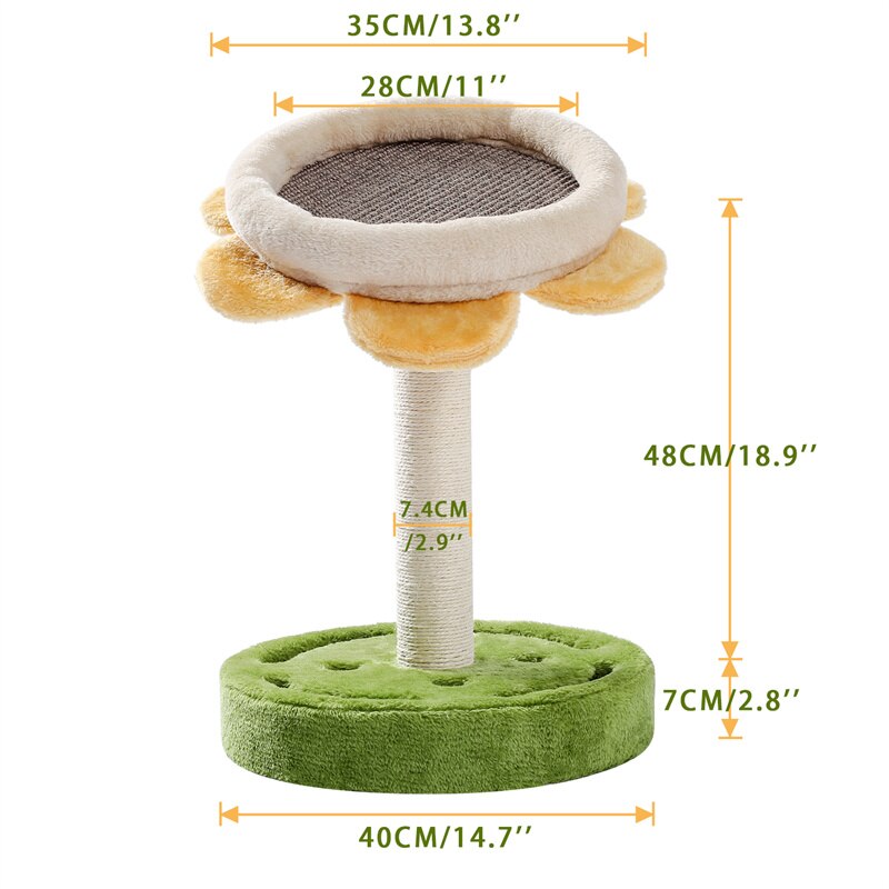 Dropshipping Adequate Cactus Cat Scratching Post with Sisal Rope Cat Scratcher Cactus for Young and Adult Cats climbing frame