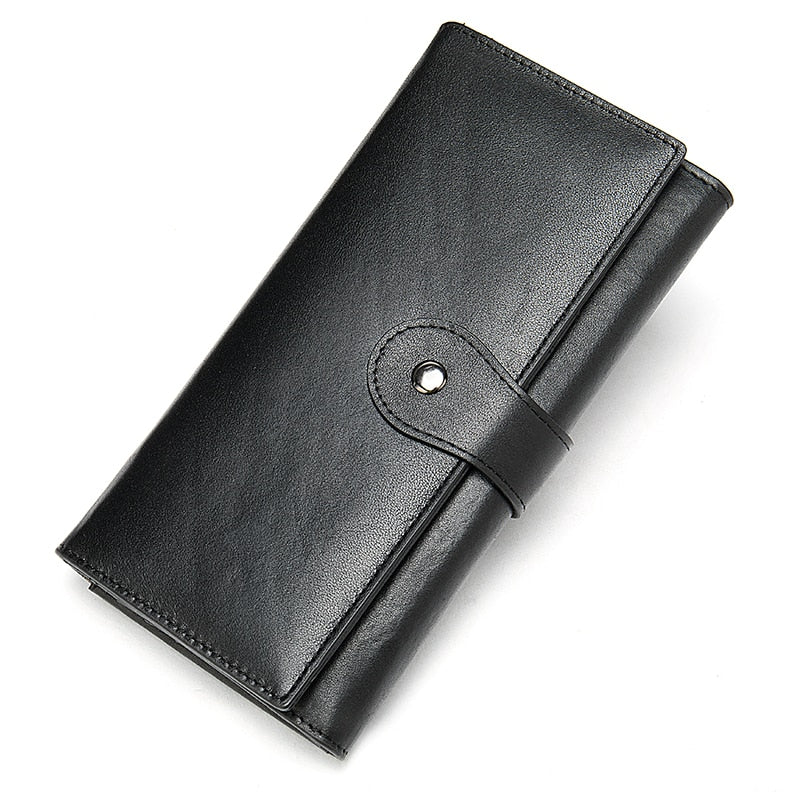 Cartera WESTAL para mujer, cartera de lujo de cuero genuino para mujer, monedero de cuero para mujer, monederos y carteras para tarjetas, bolso de mano