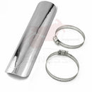 Black /Chrome Motorcycle Curved Exhaust Muffler Pipe Heat Shield Cover Guard Protector Universal for Honda Harley