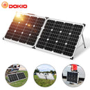 Dokio 100 W (2 Stück x 50 W) Faltbares Solarpanel China Pannello Solare USB-Controller Solarbatteriezelle/Modul/Systemladegerät