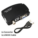 BNC VGA Composite S-Video to VGA Converter Video Converter VGA Output Adapter Digital Switch Box for PC Mac TV Camera DVD DVR