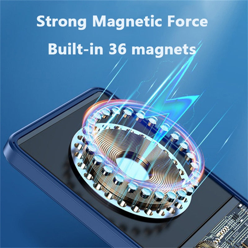 Magnetische drahtlose 10000mAh 15W schnell aufladbare tragbare Powerbank für iPhone 13 12 pro max 12mini externer Hilfsakku