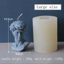Artistic David Plaster Candle Silicone Mold David Shape Handmade Candle Wax Mould Soap Mold