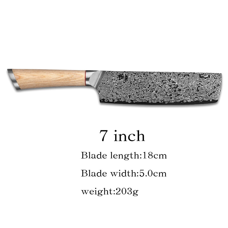 67-layer steel V gold 10 Damascus kitchen knife chef Gyuto Santoku Cleaver Paring Steak Slicing Utility Boning Salmon