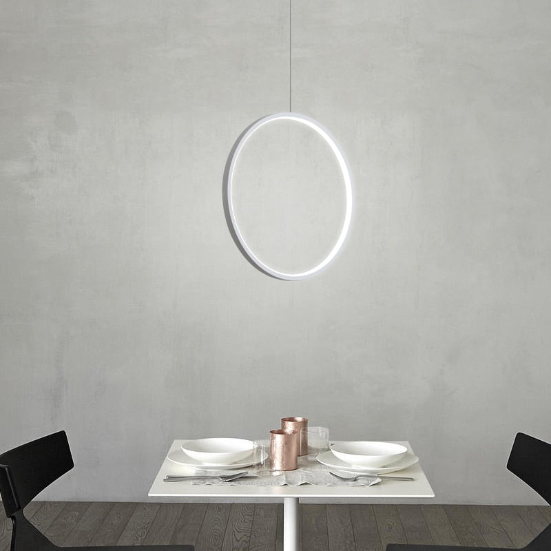 Minimalist  Modern LED Chandelier Lights round ring Circle Pendant Lamp Home For Living Room Lighting Indoor Fixture