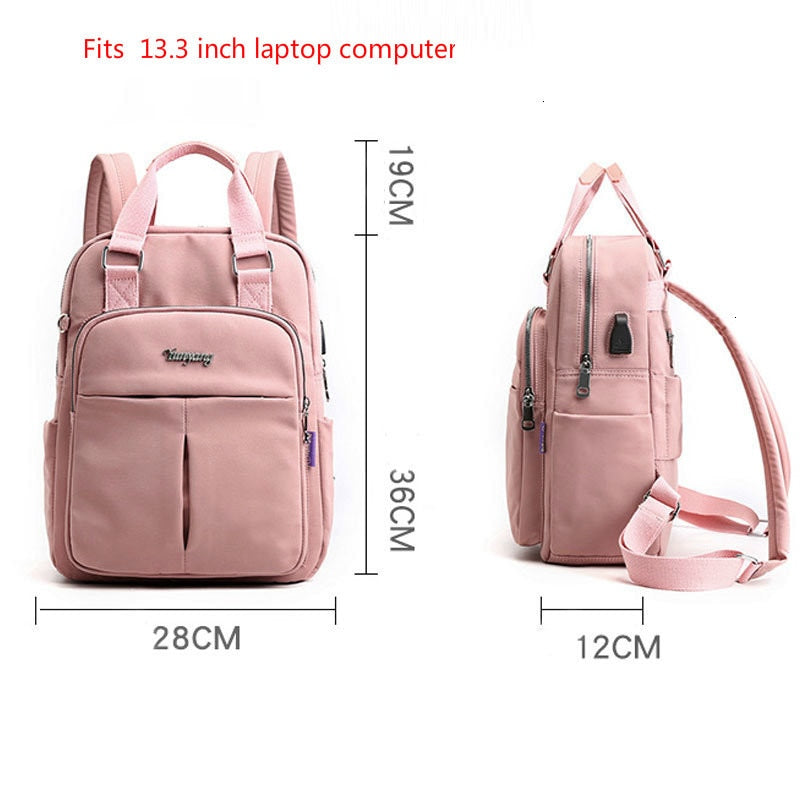 Girls Laptop Backpacks Pink Men USB Charging Bagpack Women Travel Backpack School bags Bag For boys Teenage mochila escolar 2022