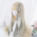 SHANGKE Synthetische Rot Schwarz Blond Weiß Lolita Perücken Für Frauen Lange Gerade Perücke Mit Pony Genshin Impact Cosplay Perücke
