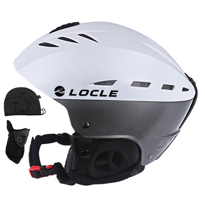 Casco de esquí profesional LOCLE ABS + EPS Certificación CE Casco de esquí Patinaje sobre nieve Snowboard Skateboard Casco Tamaño 55-61cm